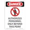 Signmission OSHA Sign, 5" Height, Authorized Personnel, Portrait, DS-D-35-V-1036-10PK OS-DS-D-35-V-1036-10PK - alternate 1